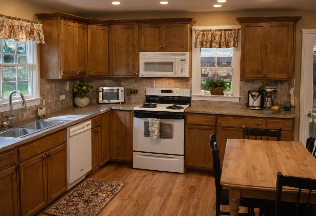 What is the correct order of operations for a kitchen remodel editorial visual